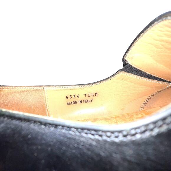 Mercanti Florentini made in Italy Men’s Black leather guessed loafer size 10.5M - Picture 7 of 12